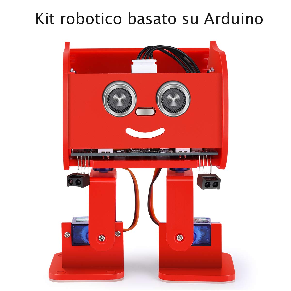 ELEGOO Projekt Pinguin-Bot Zweibein-Roboter-Bausatz mit Montageanleitung, STEM-Spielzeug für Kinder und Erwachsene (Rot) | Kompatibel mit Arduino mit Tutorial Version Rot