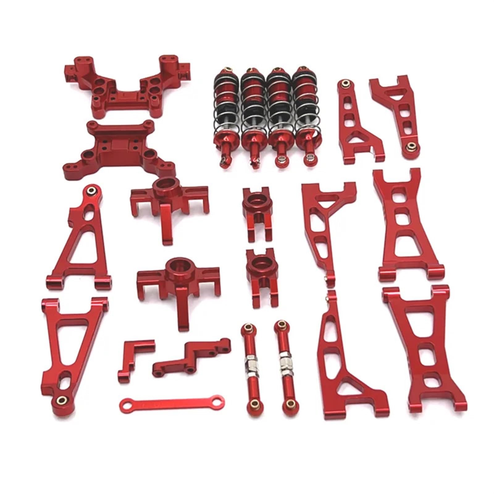 For Mjx Hyper Go 16207 16208 16209 16210 H16 Upgrade Teile Metall Gefährdete Teile Set for Rc Auto Aluminium Zubehör Ersatz (Teile)(Yellow)
