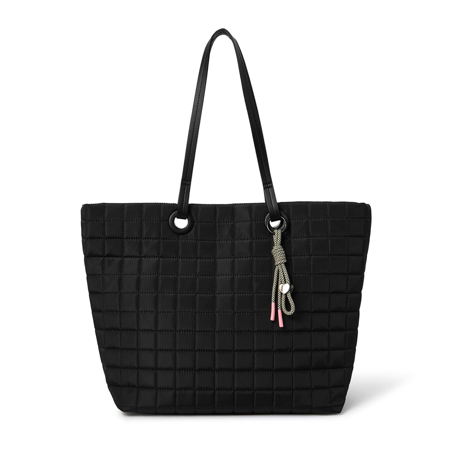 Accessorize London Women's Black Nylon Quilt Tote Bag With Charm - Review, Price and Buying Guide