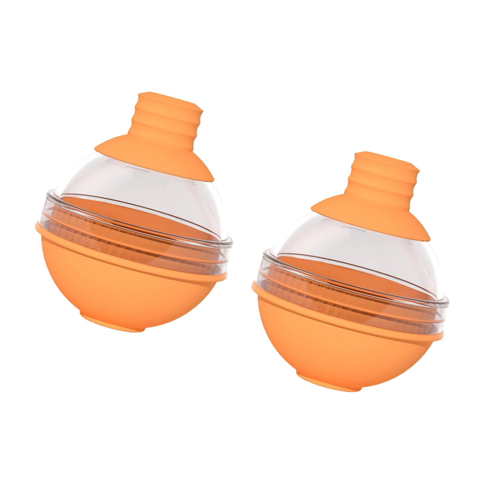 jiingekk 2pcs Big Sphere Trays for Drinks, Space Saving Silicone Molds for Easy Release Ice Balls Big Sphere Trays for Drinks