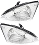 For Ford Focus Headlights Lamps Set 2000 2001 2002 Halogen Driver and Passenger Side