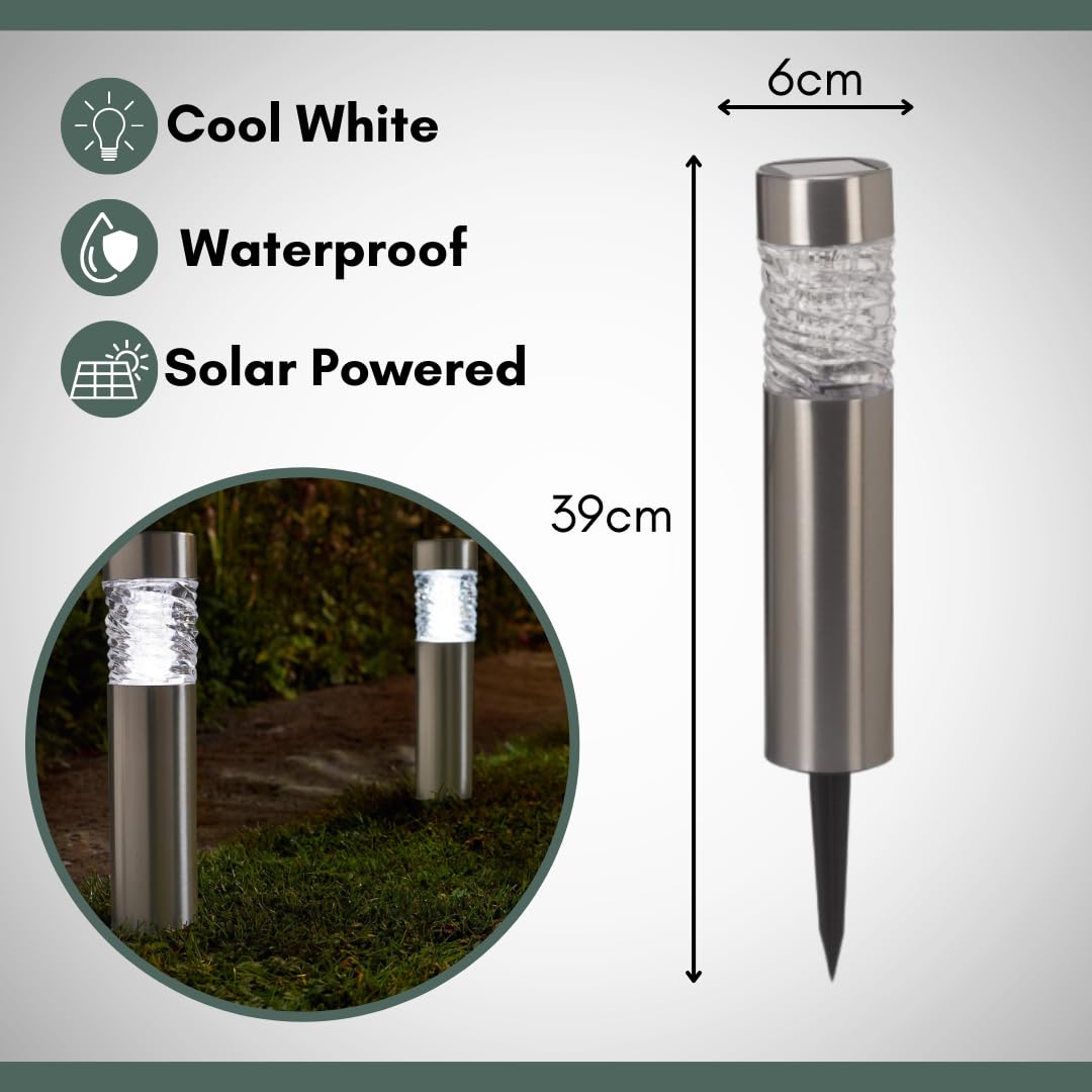 Set Of 4 Solar Post Lights – Outdoor Garden Stake Pathway Lighting – Garden Stall - View #5
