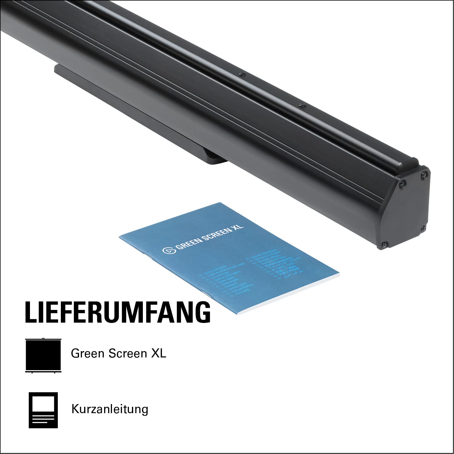 Elgato Green Screen XL - 2x1.82m Ausfahrbares Chroma-Key-Panel für Streaming, Videokonferenzen auf Instagram, TikTok, Zoom, Teams, OBS | 2x1,82 m, faltenfreies Material, schnelle Stangenmontage, faltbar, für Streaming und Videocalls