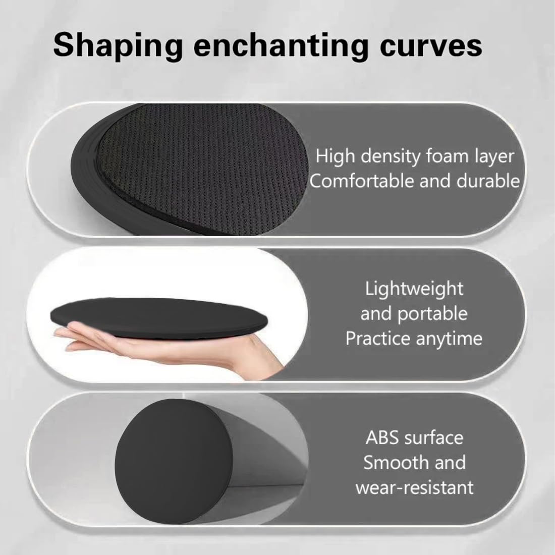 SGERUFZ 1 Paia Core Sliders Dischi Scorrevoli a Doppia Faccia per Allenamento Addominali Yoga Pilates Adatti a Moquette e Pavimenti in Legno Ideali per Casa e Palestra