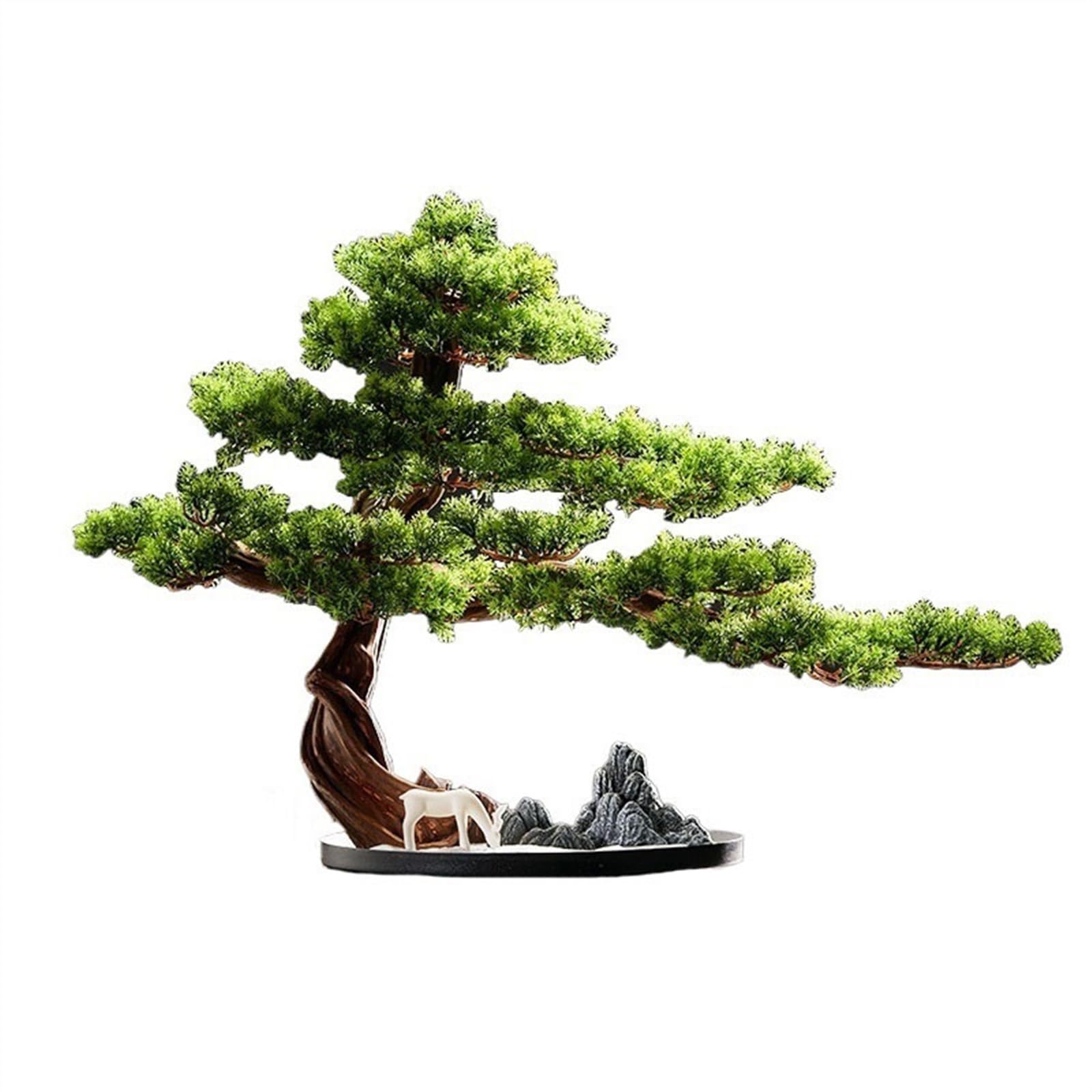 MYUYEE Artificial Bonsai Tree Artificial Potted Plants Landscape Ornaments Living Room Hotel Soft Furnishings Home Decoration Simulation Tree Feng Shui Ornaments Artificial Tree