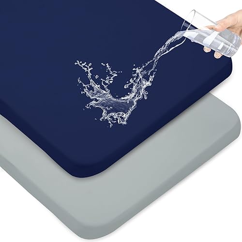 Miniatura 1 de Paquete de 2 sábanas impermeables compatibles con Graco Pack n Play de 38 x 26 pulgadas, se adapta a corralito de bebécolchón de corral, mini