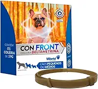 Coleira Antipulgas Deltametrina 19g Proteção Cães Pequeno Médio Porte Controle Carrapatos