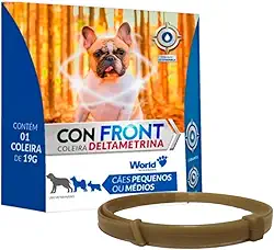 Coleira Antipulgas Deltametrina 19g Proteção Cães Pequeno Médio Porte Controle Carrapatos