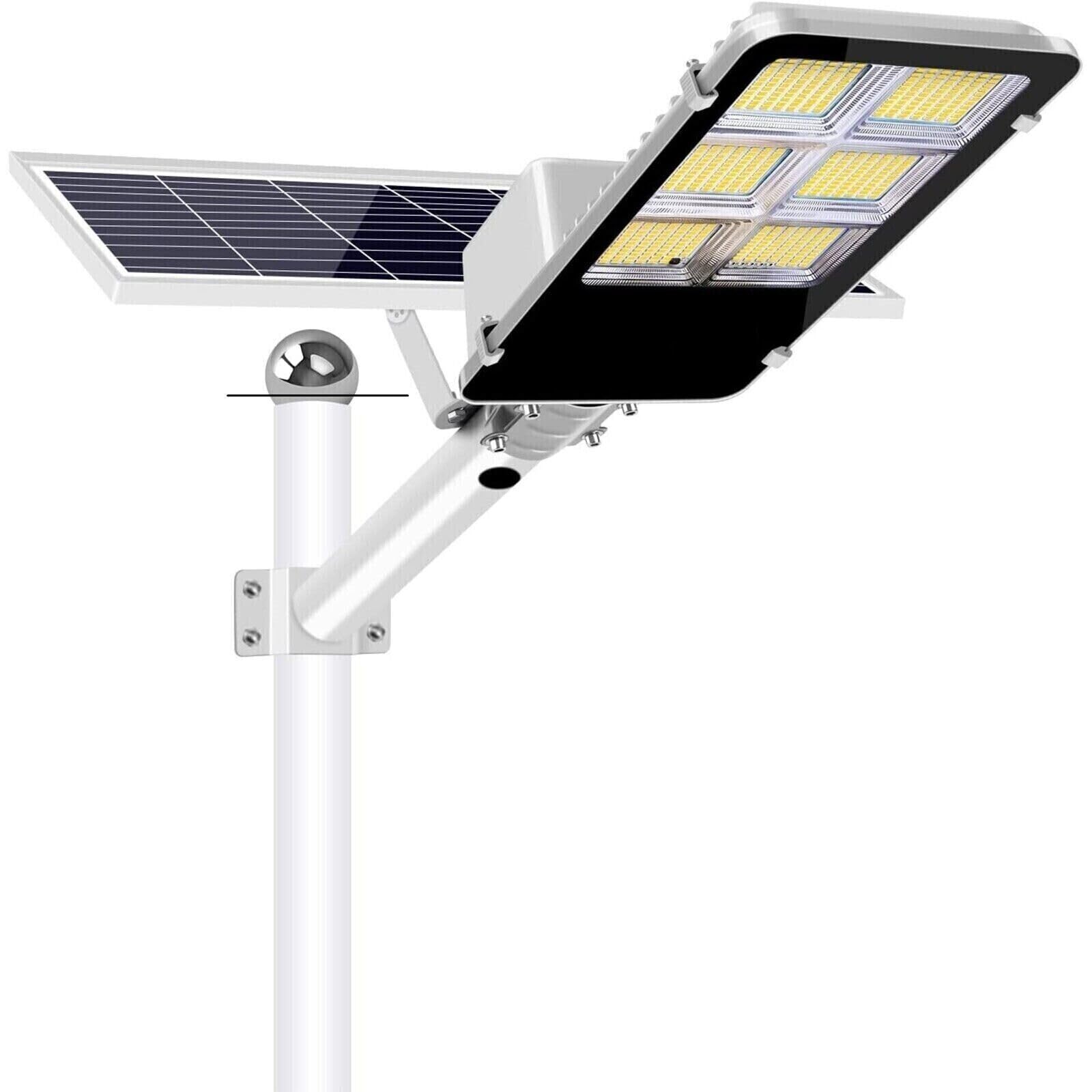 openspaceshop LAMPIONE STRADALE SOLARE 400W FARO LED CON PANNELLO TELECOMANDO CREPUSCOLARE