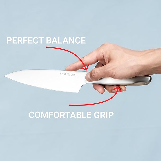 Set Cuchillo Chef y Tabla Cortar Camping 2 Piezas Acero Inox miniatura 4