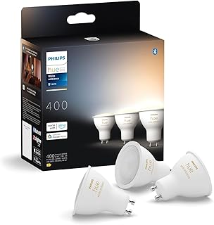 GU10 Smart Lamp, Adjustable Warm to Cool White Light, 3 Pack, Bluetooth Compatible, Voice Control with Alexa, Apple Home and Google Assistant, White