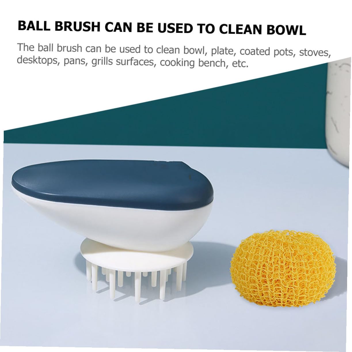 COLLBATH Éponges de Nettoyage pour Vaisselle 2 Pcs en Fibre Jaune, Forme Ronde et Flexible, sans Rayures, pour Plaques de Cuisson Cuisine