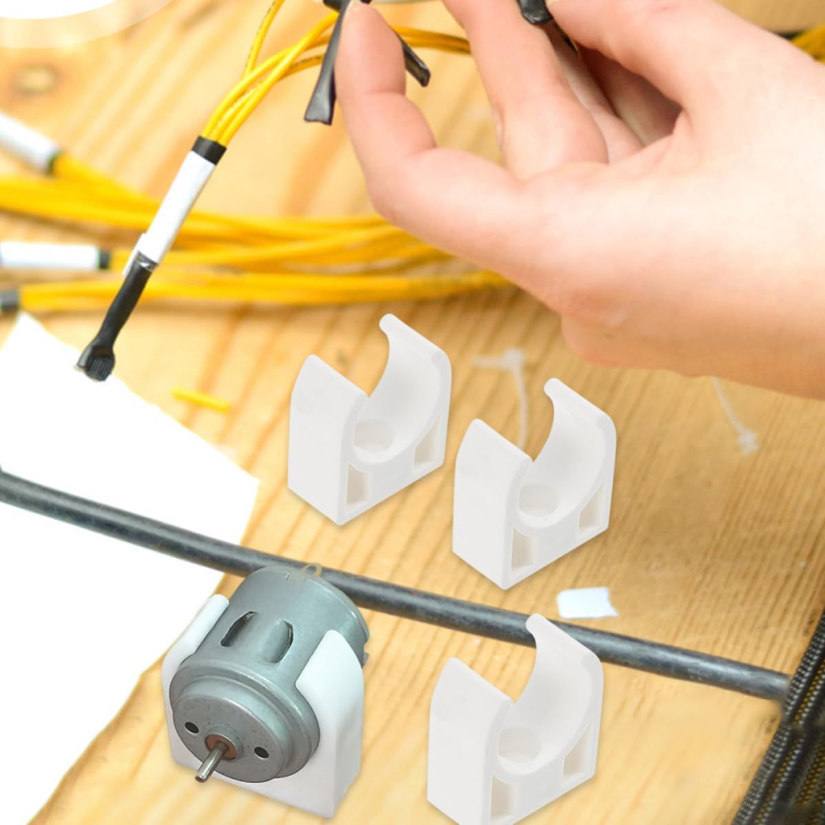 30pcs Motor Mount Holder Bracket Clips for Small Motors with Strong Support and Compact Structure
