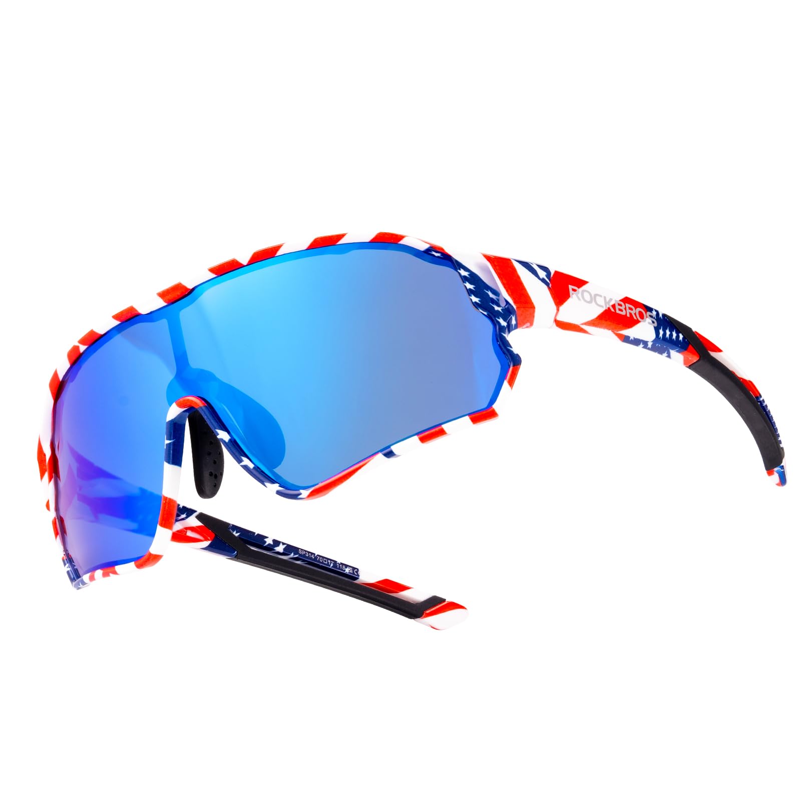 ROCKBROS Children's Cycling Polarized Sunglasses UV400 Protection Sports Kids Glasses TR90 Flexible Frame for Boys Girls Protective Glasses for Outdoor Sports Red Blue — image 1