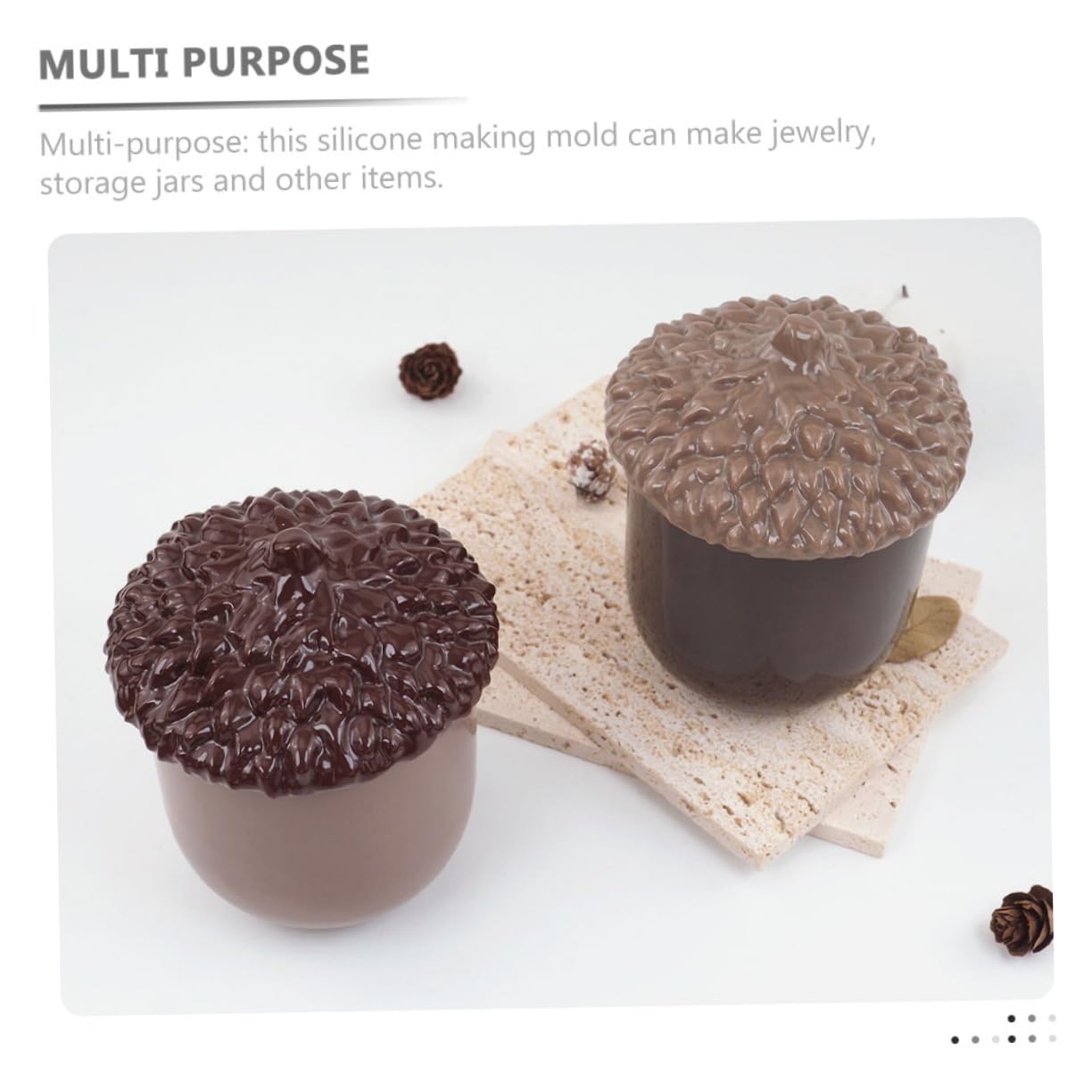 Lurrose 3 Pièces Accessoire Bricolage Decoration Stockage Pots décor Moule Bougie Moule à panettone Moule en Silicone pour bonbonnière moules de fête en Silicone Gel de silice