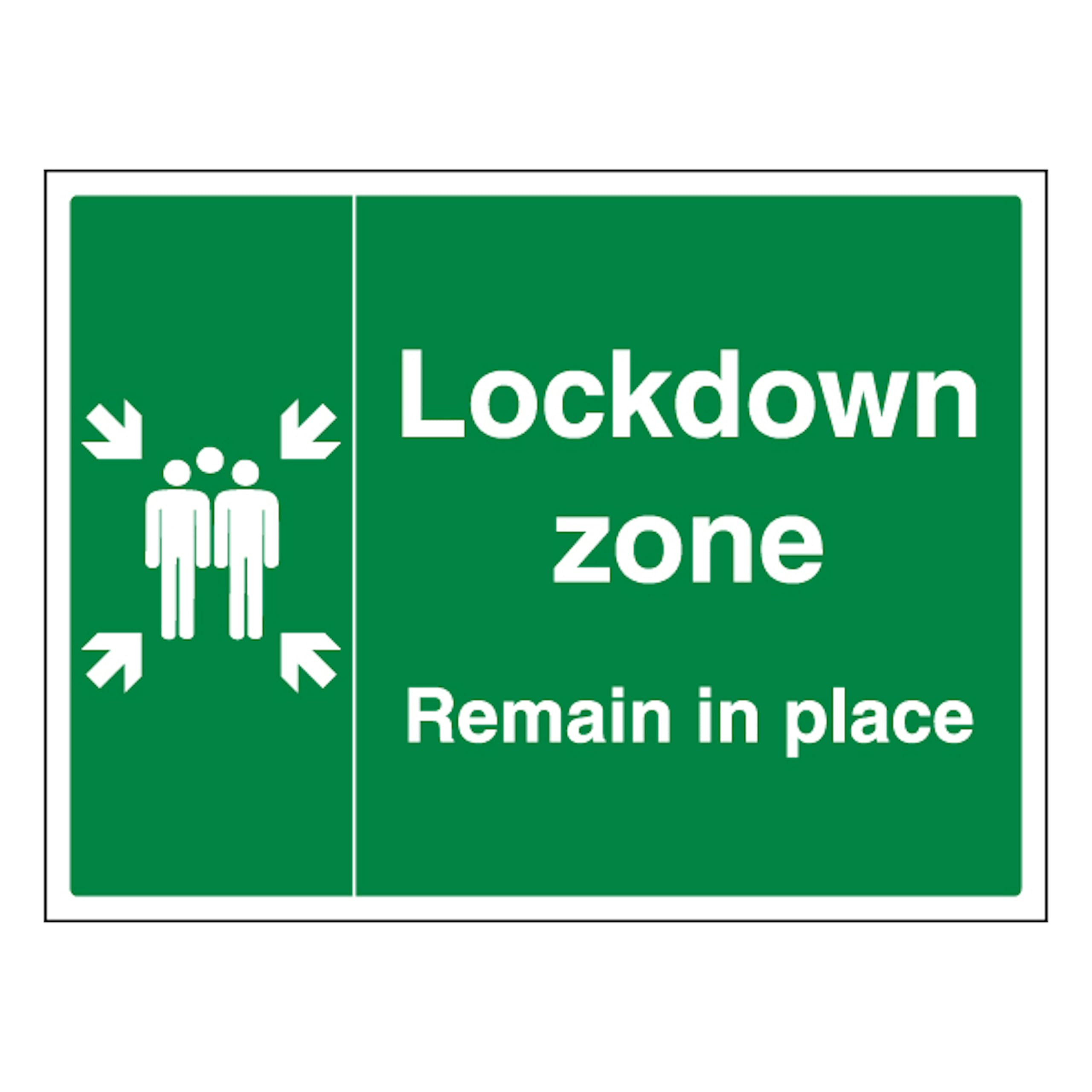 Panneau de sécurité autocollant phosphorescent zone de confinement 600x450mm - 5