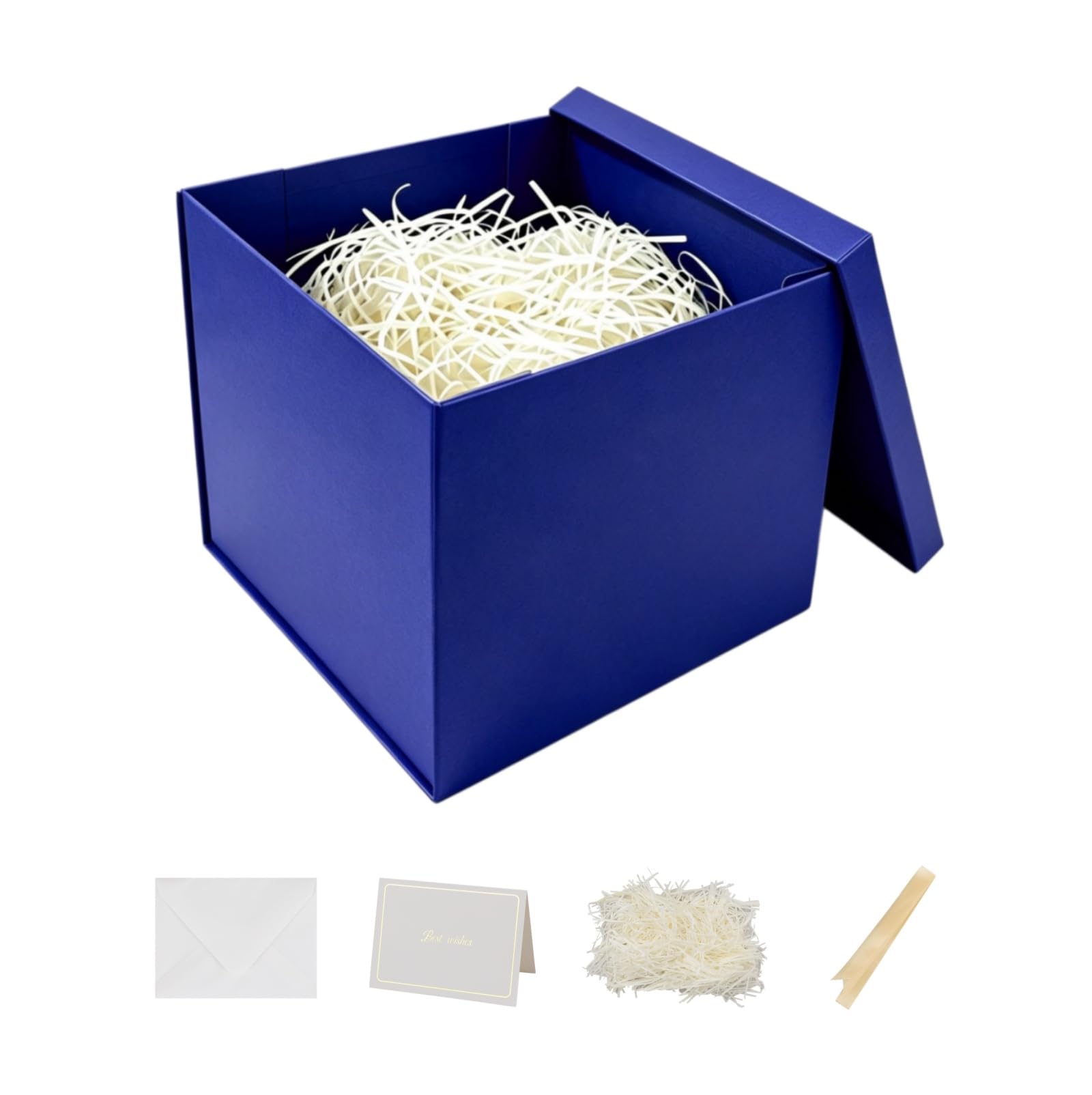 Nenwic Small Gift Box with Lid 22x22x20.5cm Blue Boxes, 3Pack