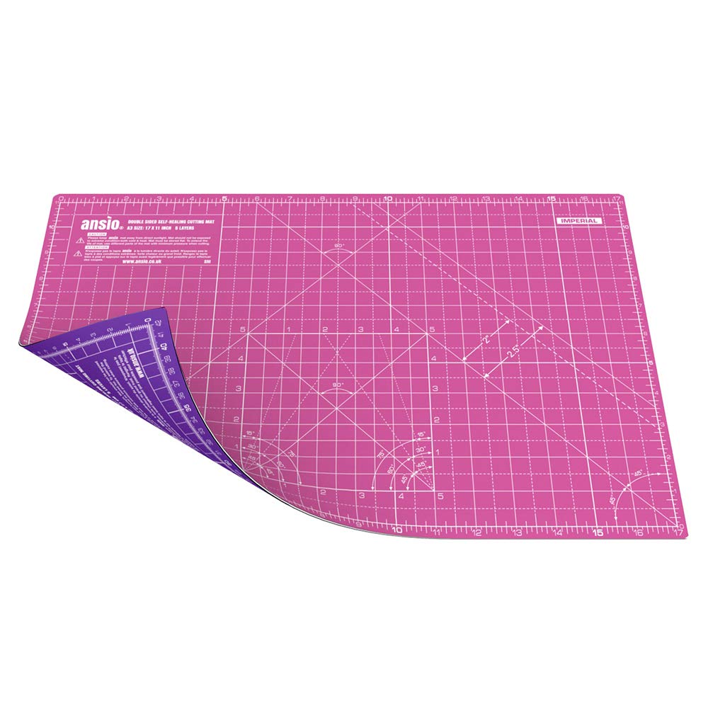 Buy ANSIO Craft Cutting Mat Self Healing A3 Double Sided 5 Layers Quilting, Sewing