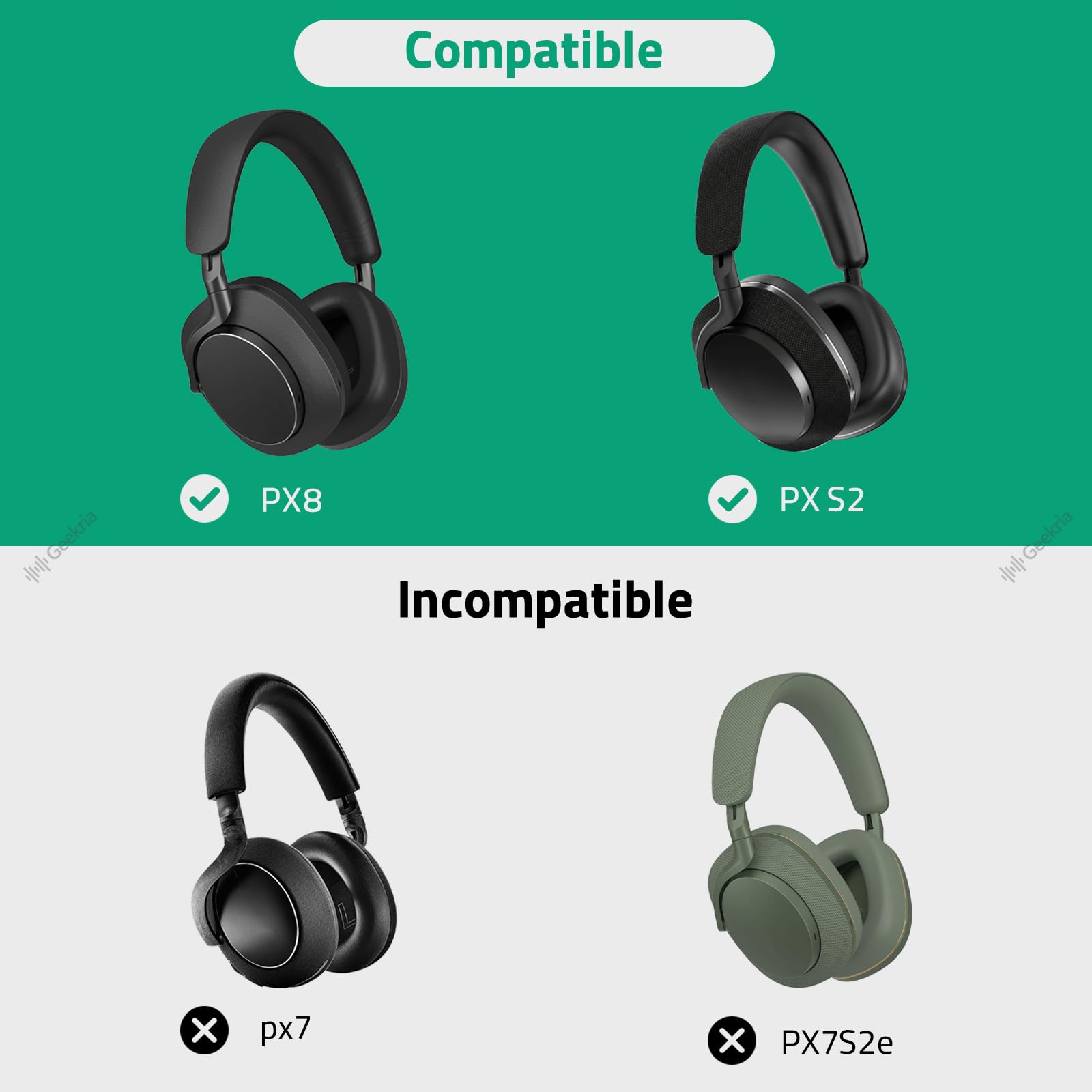 Amazon | Geekria イヤーパッド互換性 パッド Bowers & Wilkin B&W Px8 Amazon | Geekria イヤーパッド互換性 パッド Bowers & Wilkin B&W Px8