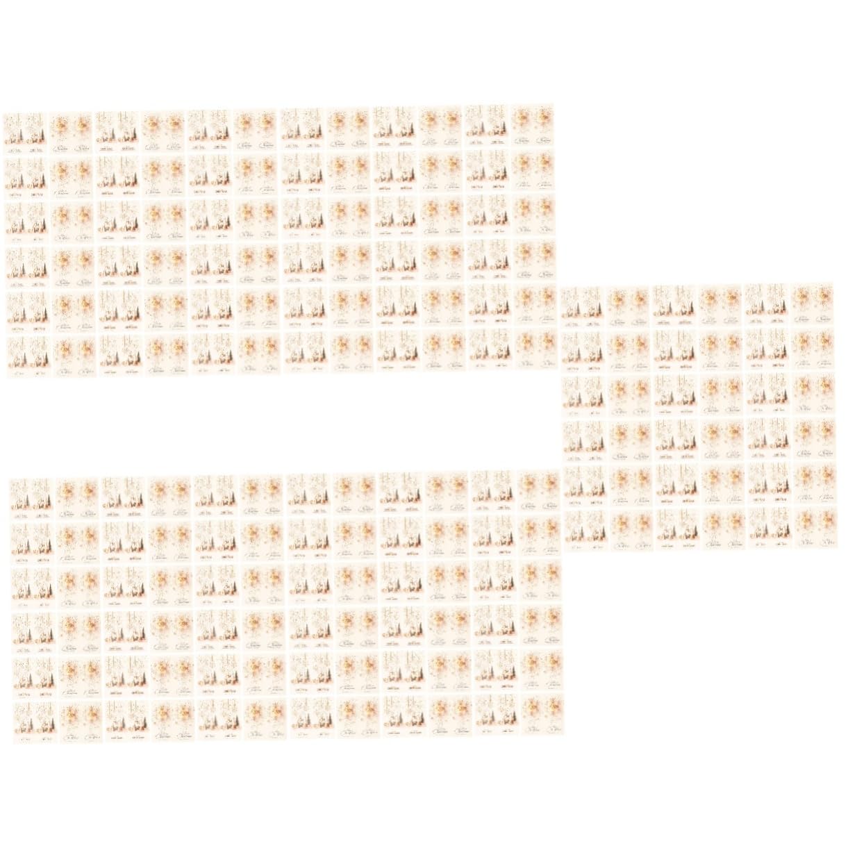 STOBOK 250pezzi Adesivi Decorativi Natalizi Rettangolari Per Scatole e Pacchetti Per Buste e Confezioni