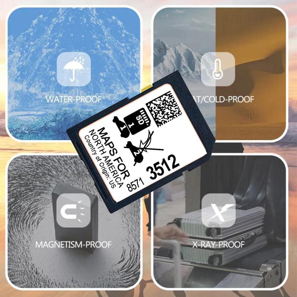 85713512 Latest Version Navigation SD Card Fits 2019-2024 Enclave Encore Envision CT4 CT5 XT6 Escalade Camaro Colorado Corvette Silverado Suburban Acadia Tahoe Canyon Yukon Sierra, USA/CA/MEX Maps