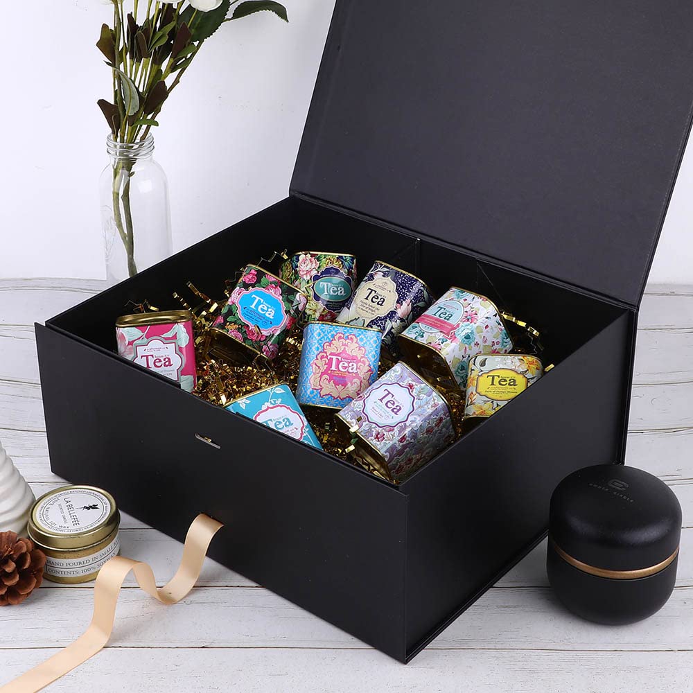 Boîte-cadeau Noire Avec Illustration Vectorielle De Ruban Rouge 118124 12888