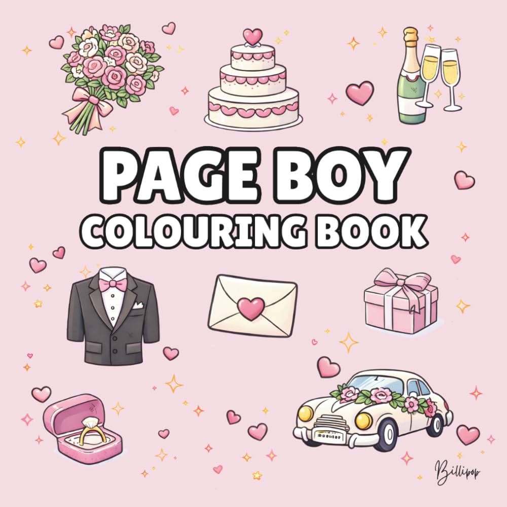 Page Boy Colouring Book: Bold and Easy Wedding Colouring Pages for Children - Cover Colour: Pastel Pink: A Fun, Bold and Easy Wedding Activity Book ... Gift (Wedding Colouring Books – Bold & Easy)