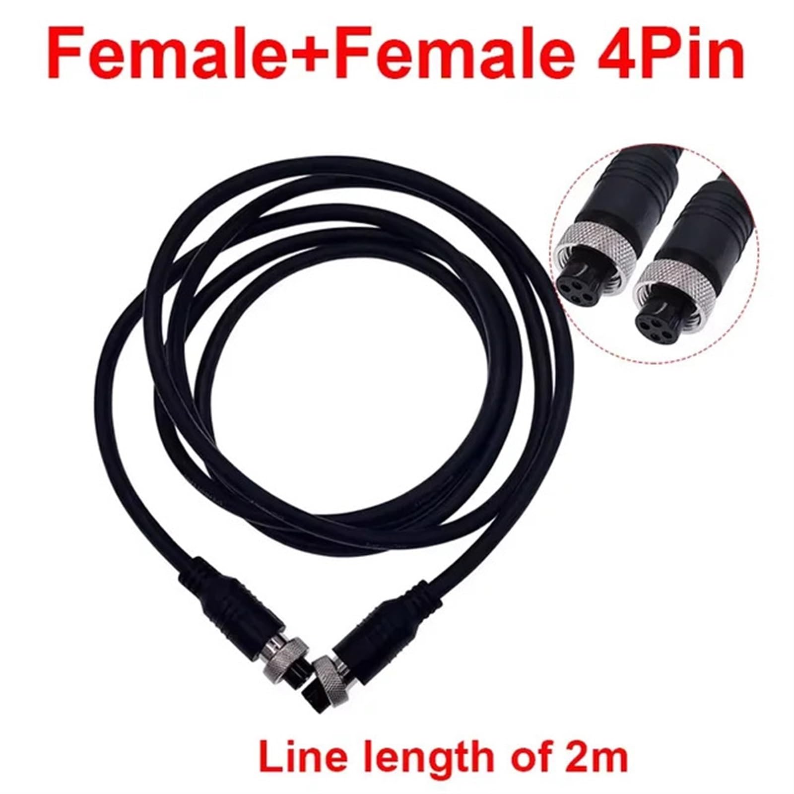 2M GX12 2/3/4/5/6Pin męski/żeński przedłużacz M12 złącze wideo i audio do kamery (4-pinowy żeński żeński)