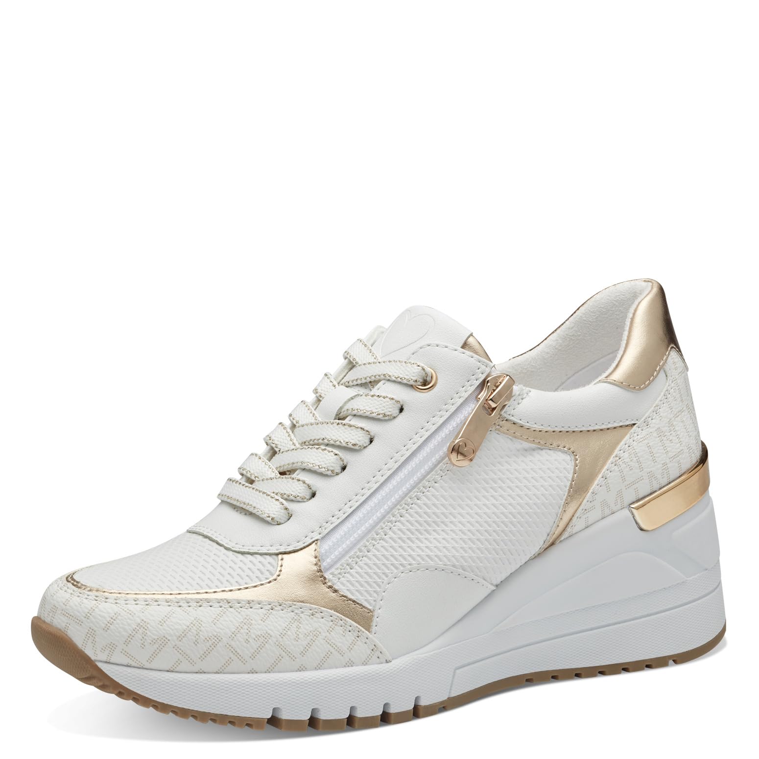 MARCO TOZZI Women's 2-23723-41 Sneaker, White Comb, 3.5