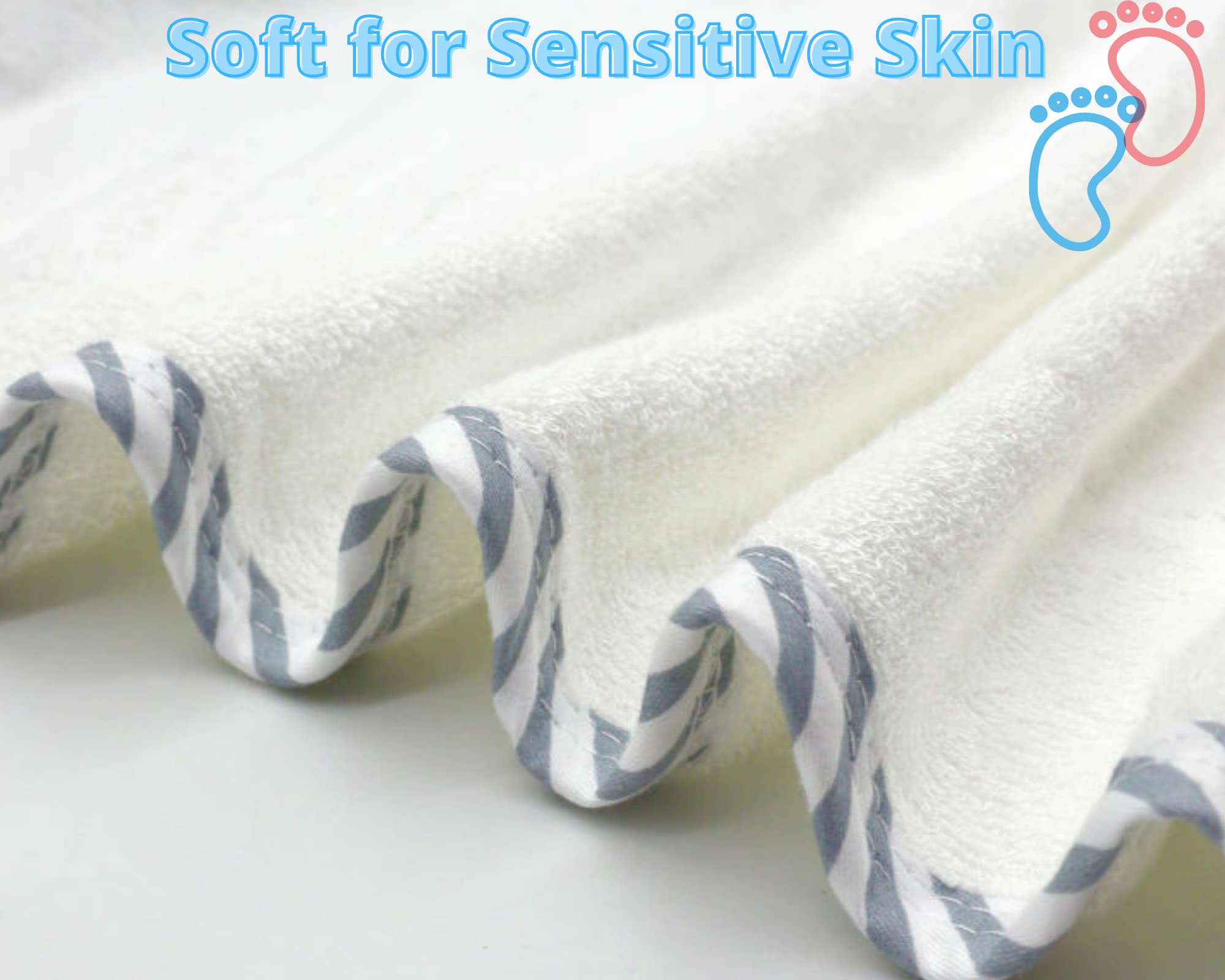 Asciugamano per bambini in bambù, XL, con cappuccio, set completo con guanto da bagno, funziona alla grande come asciugamano per neonati o asciugamano per neonati, perfetto per lista dei bambini e