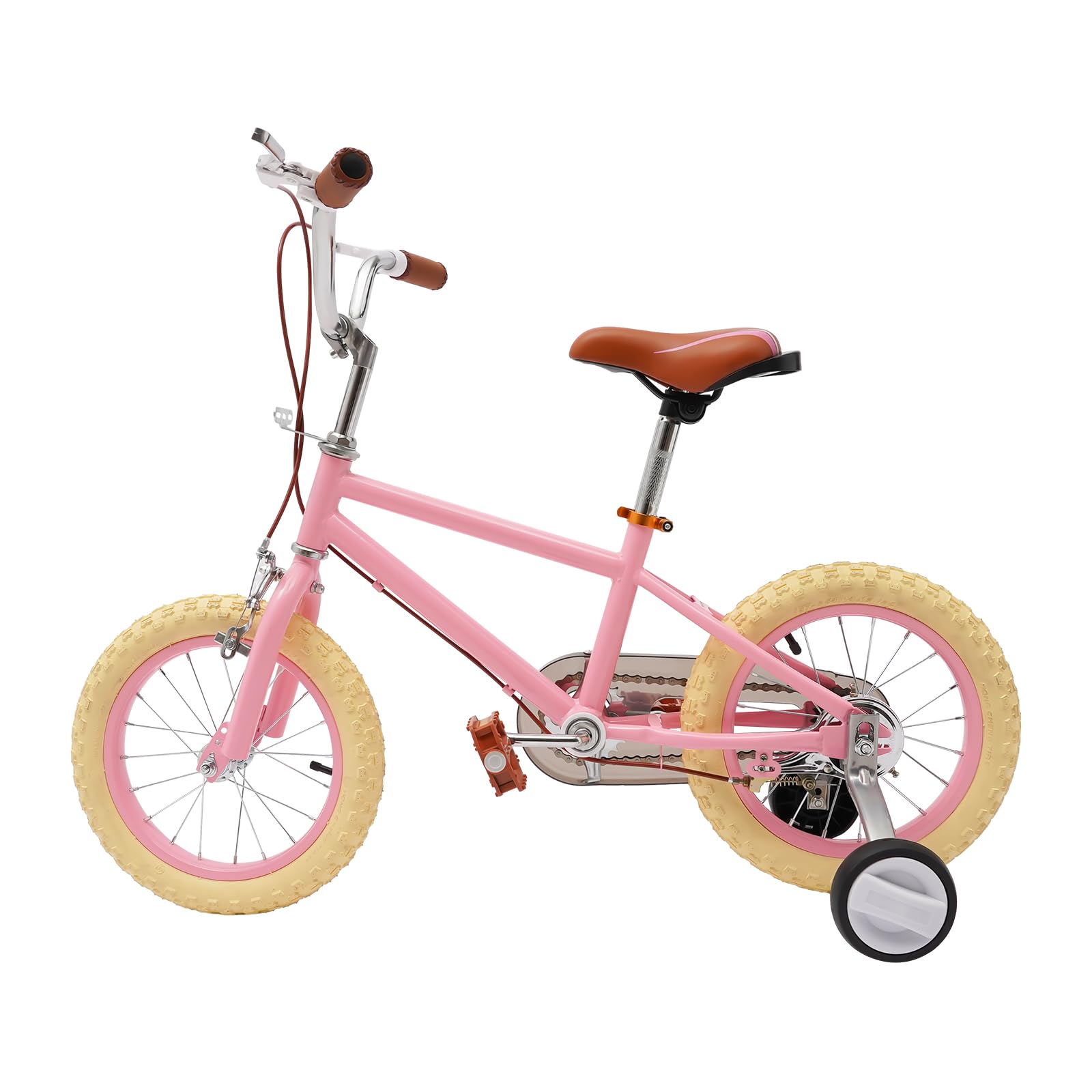 Bicicletta Bambini 14 Pollici Con Rotelle - Unisex, Freni Anteriore/Posteriore, Regolabile - Foto 5