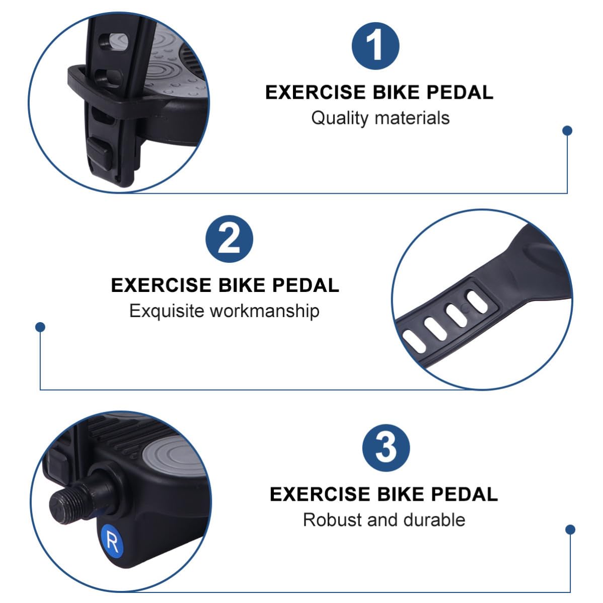 MERRYHAPY Pedales Antideslizantes para Bicicleta Estática Correas Ajustables y Plataforma Ergonómica, Accesorios para Entrenamiento en Interior Varios Estilos