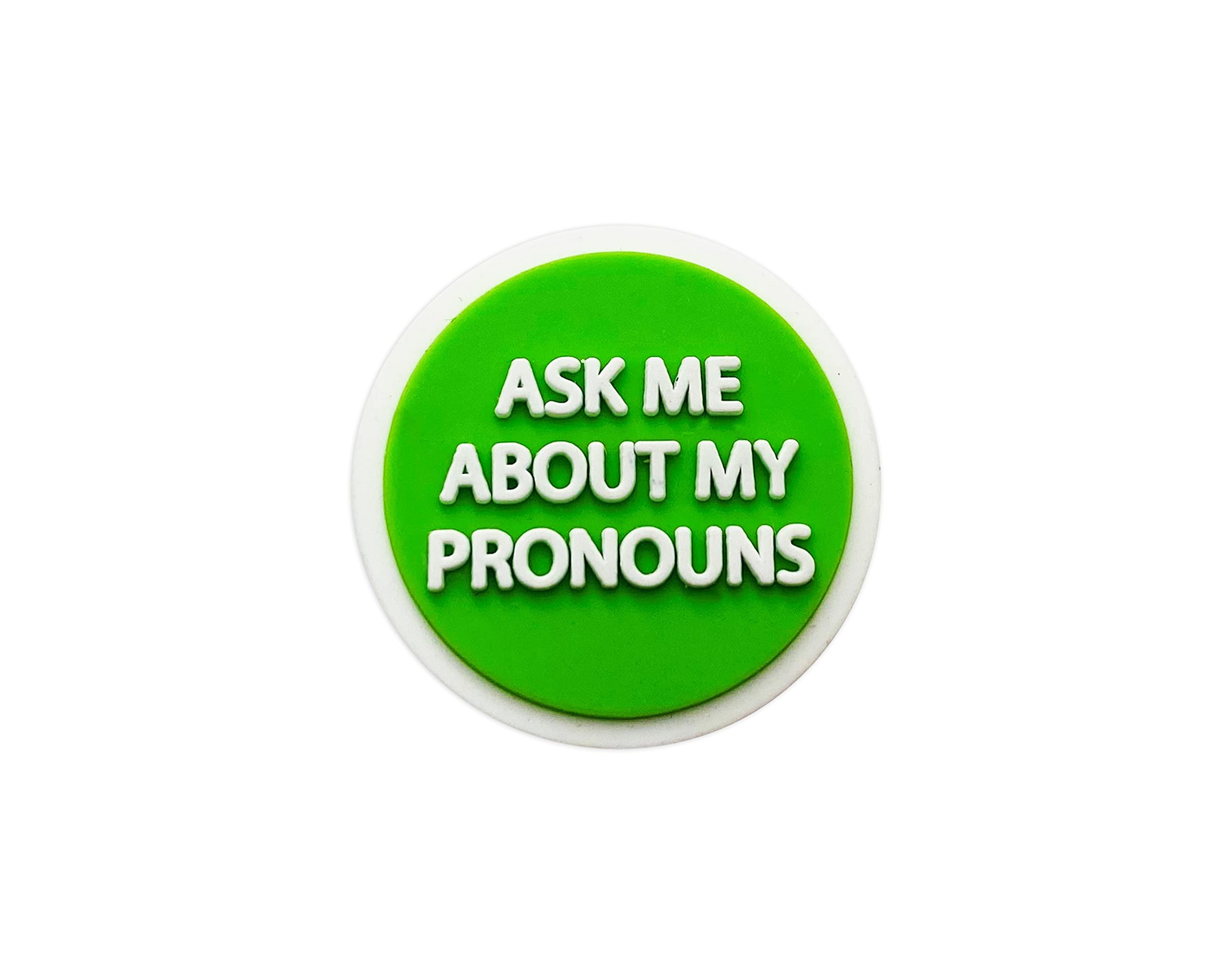 25/50/100pcs Pronoun Rectangle Black/Round Silicone Pin She Her He Him They Them Pin Gender Identity Pronoun Pin for Backpack, Purse, Jacket Perfect