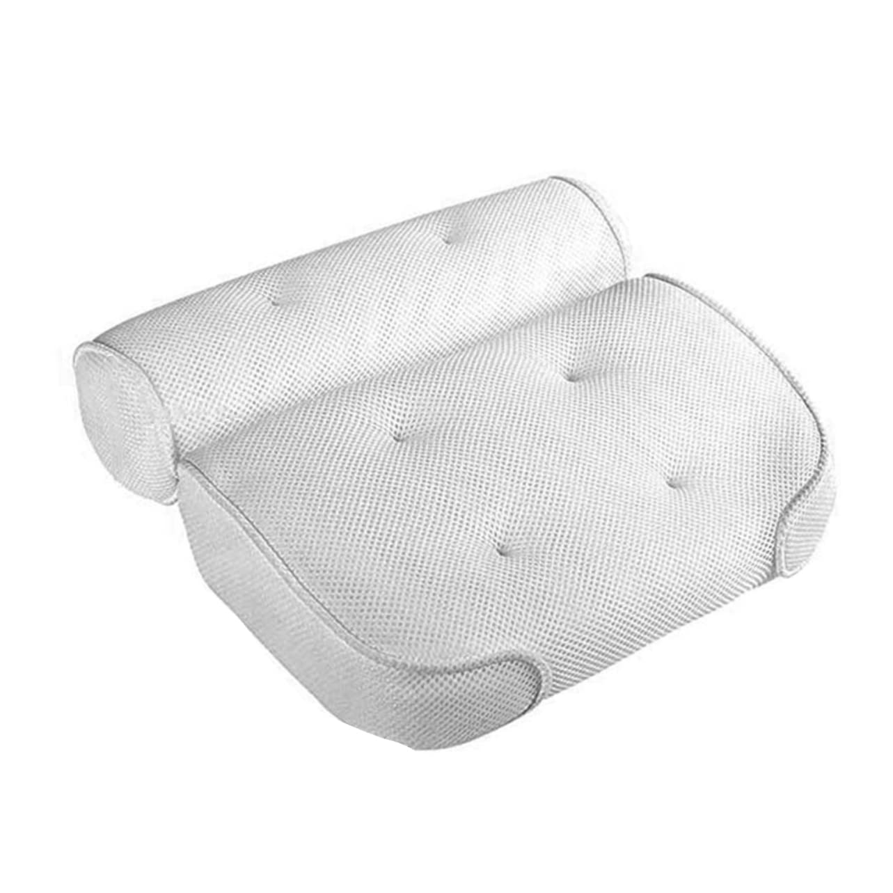 SHERCHPRY 1pezzi Cuscino Supporto Vasca Bagno Poggiatesta Cuscini Vasca Bagno Materiali Traspirante Confortevole Ventosa Fissa Dimensione Gancio Appendere Riporre Leggero Portatile Trasporta