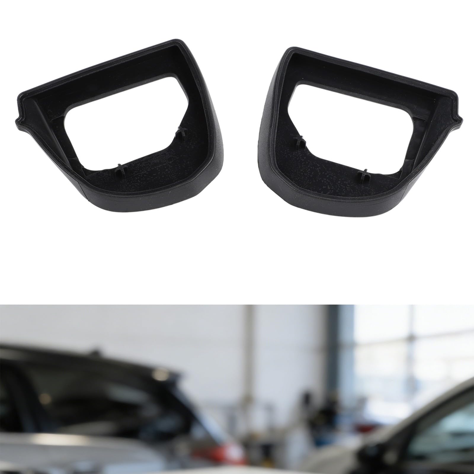 Coppia di guarnizioni in gomma per specchietti retrovisori esterni Mercedes-Benz Classe A W169 Classe B W245, ricambio in ABS nero OE 1698100376 1698101376