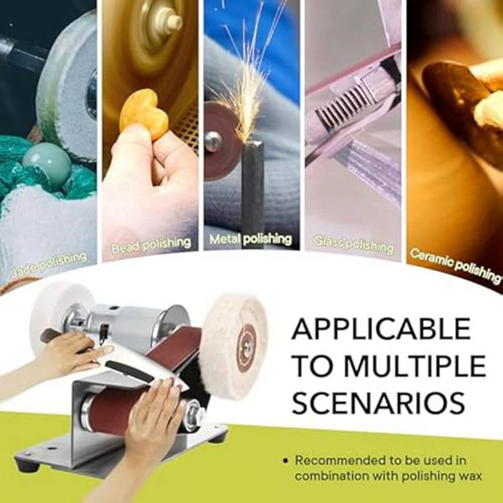 Lijadora de Banda, Afilador de Cuchillos Eléctrico de Velocidad Ajustable, Amoladora de Banda de 15 Grados, Lijadora de Banda Eléctrica para Carpintería ENCHUFE UE