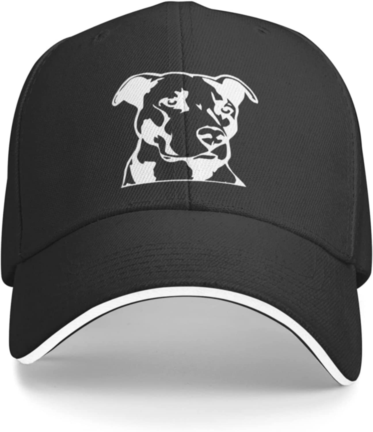 FJQWKLF Pitbull Hat Pitbull Hat for Men Baseball Hats Funny Caps Black