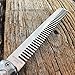 COLIBROX Automatic Push Button Folding Comb Switch Blade Knife Looking Brush Blue Pearl