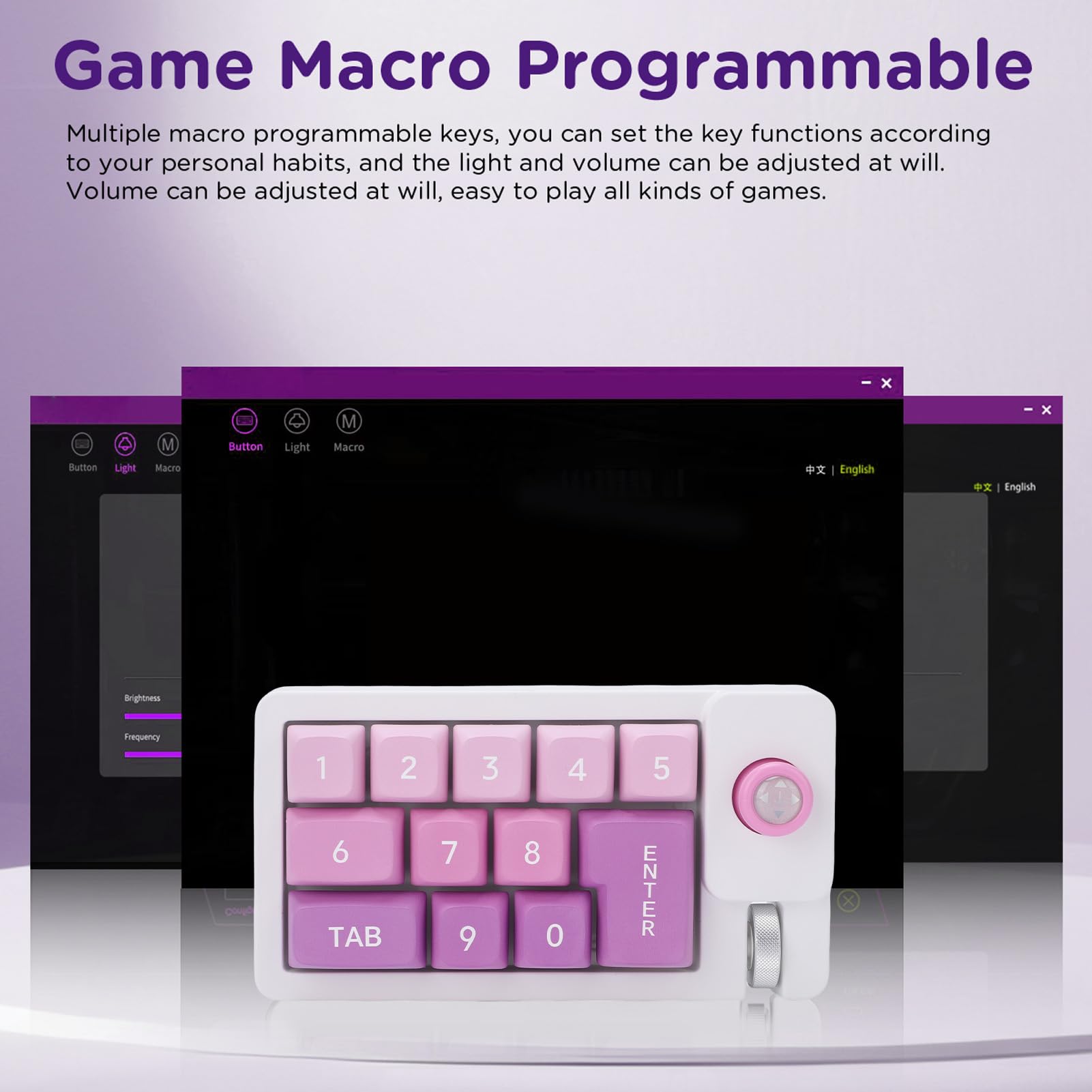 Pavé Numérique Mécanique, Clavier Macro Filaire USB 12 Touches échangeables à Chaud avec Rétroéclairage RVB, Joystick et Touches Programmables, pour Ordinateur Portable (Green)