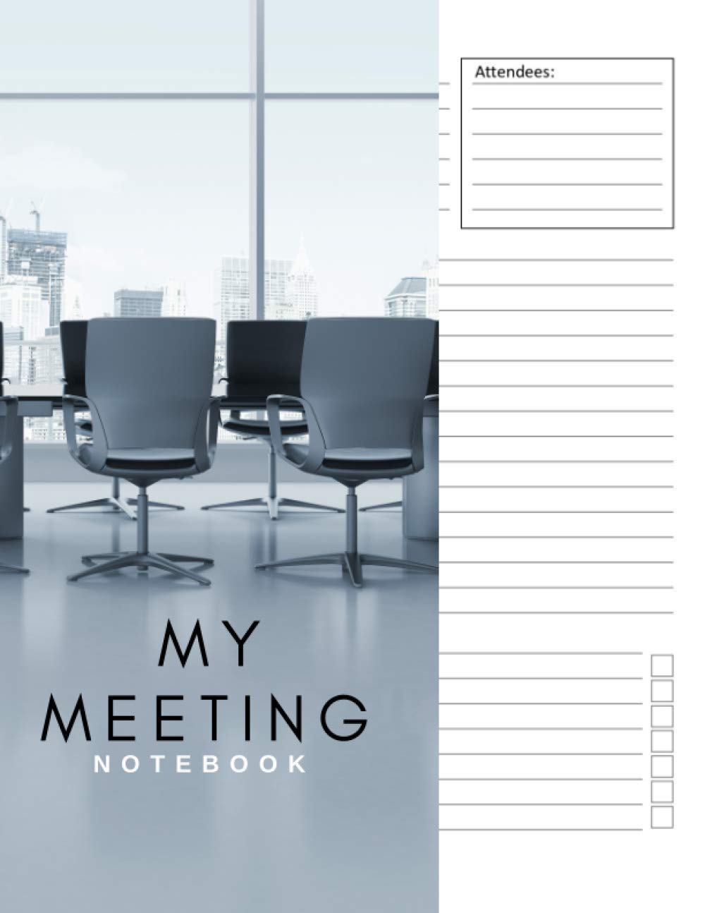 MY MEETING NOTEBOOK: business meeting notebook,Professional Meeting Notes Organizer 120 Pages (8.5 x 11)