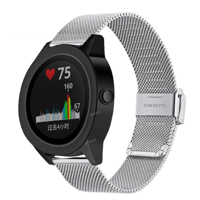 Correa de acero inoxidable compatible con Garmin Vivoactive 4S 4 y 3 5