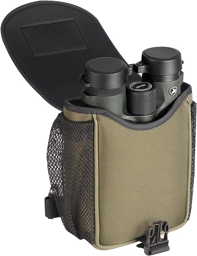 Celticbird Binocolo Harness, cinghie regolabili per binocolo e tasca con fibbia per binocolo e monoculare e adattatore per smartphone, accessori aggiuntivi, grigio. 1
