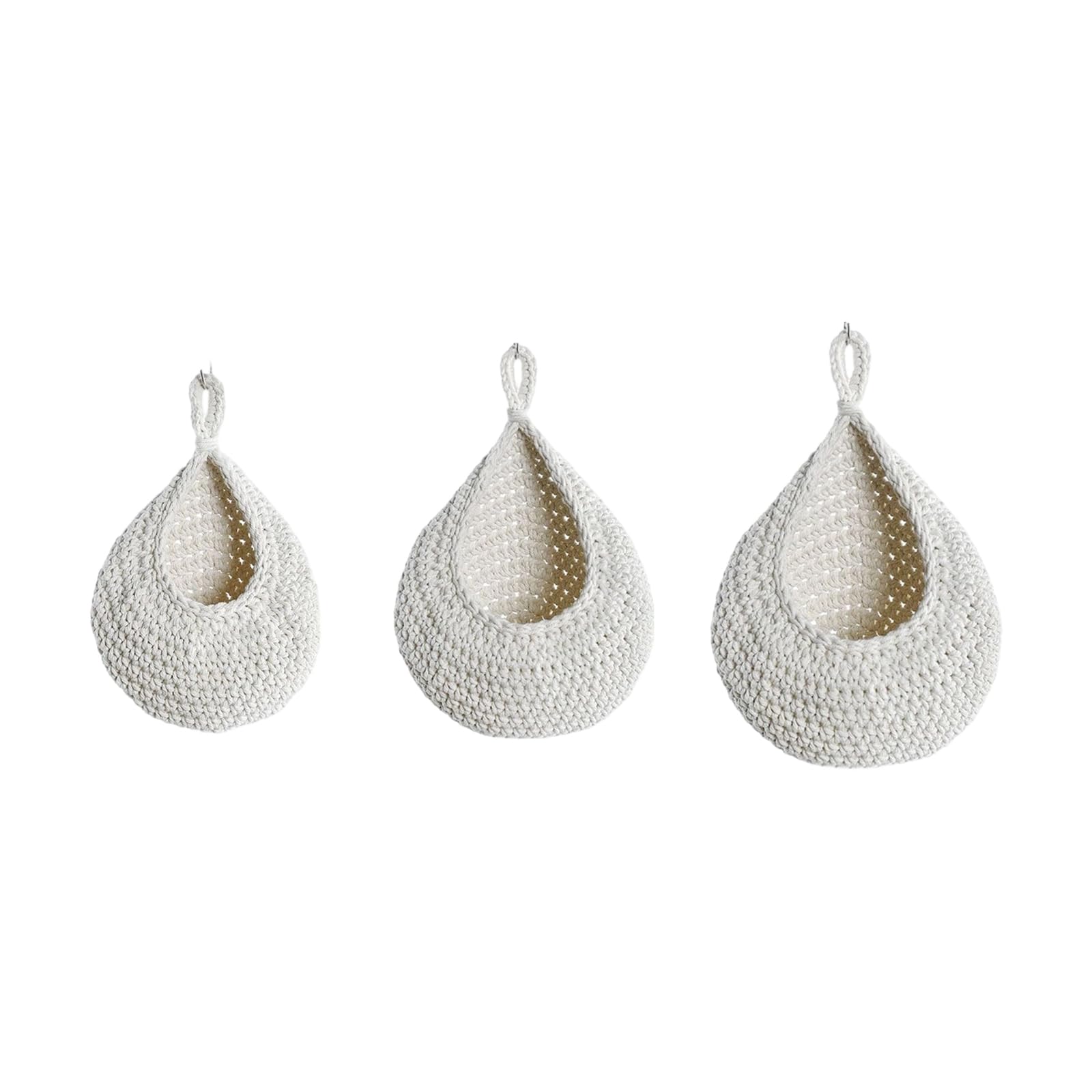 Msioytog Bleached Color Decorative Wall Hanging Holder Crafted From Sturdy Rope Perfect For Produce Snacks Belongings Decorative Wall Hanging Holder Crafted From Sturdy Rope Perfect For Produce Snacks Belongings
