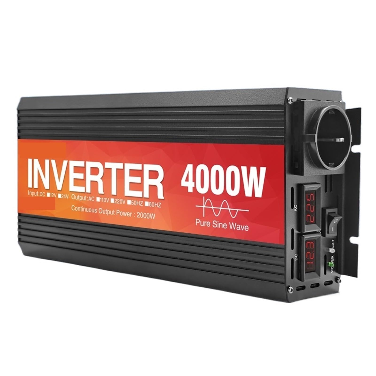 Onduleur solaire onde pure 12V 4000W pour l'autonomie en camping-car et l'énergie en voyage