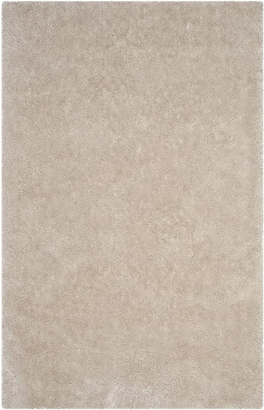 Image of Square Plain Fur Rugs for Hall and Drawing Room 7x7 Feet Sqaure Microfiber 2 Inch Pile Height Modern Interior Mat Ivory