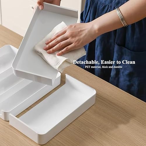 Miniatura 4 de Organizador de cajones poco profundos, paquete de 2 organizadores de cajones de oficina expandibles, organizador de bolígrafos para escritorio,