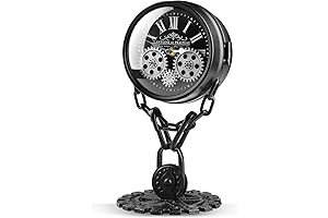 Rustic Moving Gear Clock: A Vintage Industrial Masterpiece