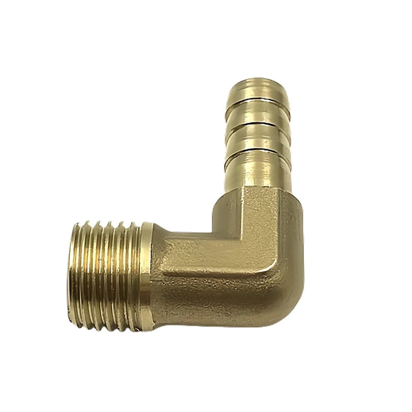 Tazyyzuu Men's One Color Brass Pipe Fitting Elbow 4 6 8 10 12Mm Hose Barb Tail M5 M6 M8 M10x1 M12 M14 M16x1.5 Connector Joint Copper(M5x0.8-4Mm Barb)