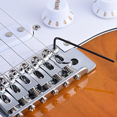 6 peças guitarra baixo pescoço ponte parafuso tensor haste ajuste chave conjunto ferramenta de repar