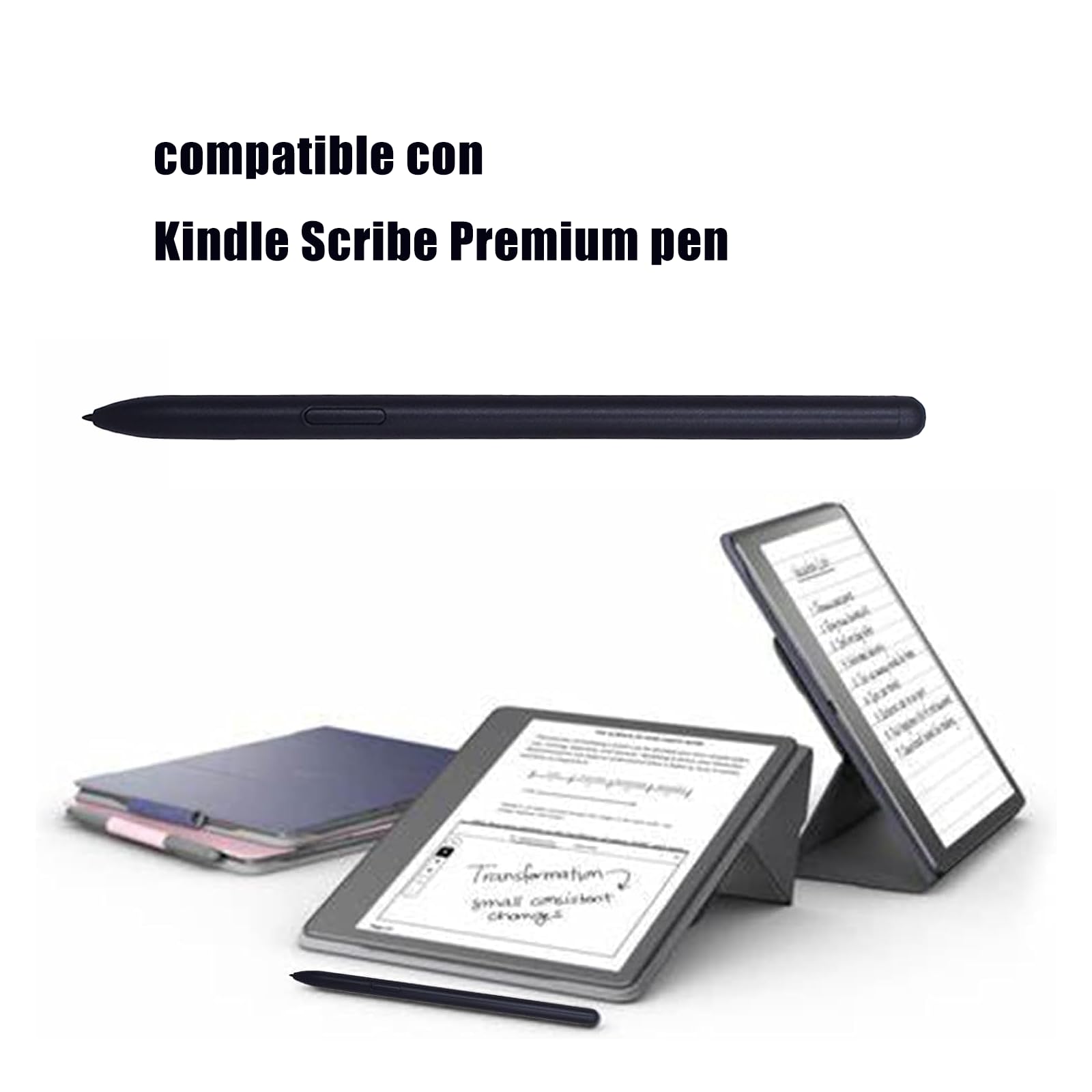 Sostituzione per Kindle Scribe Premium Stylus Pen - Penna di adsorbimento magnetico per scrittura digitale, con sensibilità alla pressione 4096 (Nero)